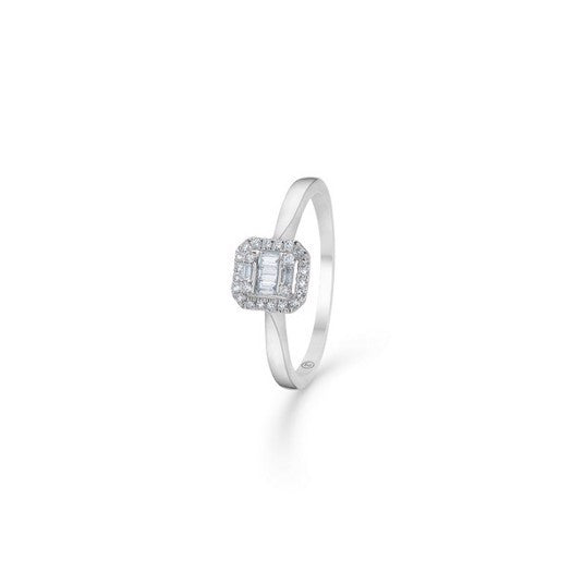 Elizabeth ring fra Mads Z i 14 kt hvidguld med 0,18 ct diamanter fra Gold Label-kollektionen.